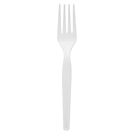 Dixie Medium-weight Disposable Forks Grab-N-Go by GP Pro - 100 / Box - 1000 Piece(s) - 1000/Carton - Fork - 1000 x Fork - Polystyrene - White