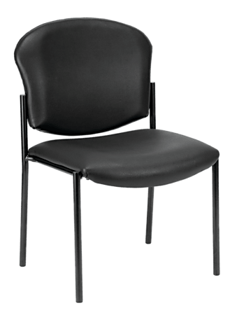 OFM Manor Series Anti-Microbial Anti-Bacterial Guest Reception Chair, Black