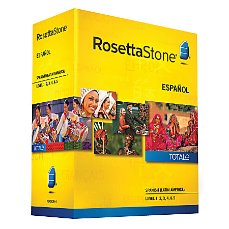 Rosetta Stone® Spanish (Latin America) TOTALe™ V4, Levels 1-5, For PC/Mac, Traditional Disc