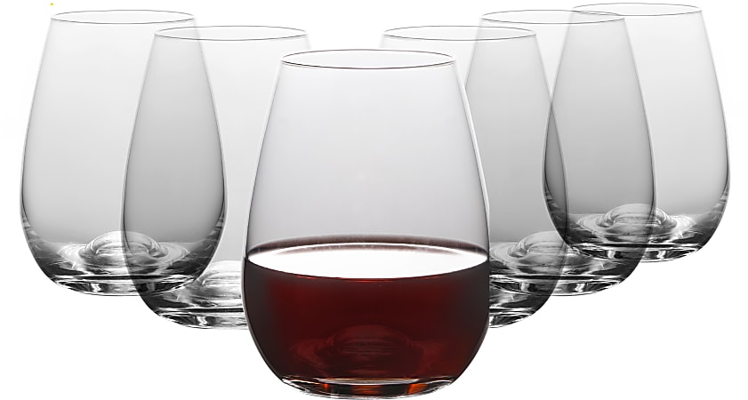 Table 12 Lead-Free Crystal Beverage Glasses, 15.5 Oz, Clear, Set Of 6 Glasses