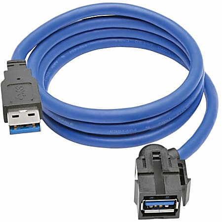 Tripp Lite 3ft USB 3.0 Superspeed Keystone Jack Type-A Extension Cable M/F, U324003KJ