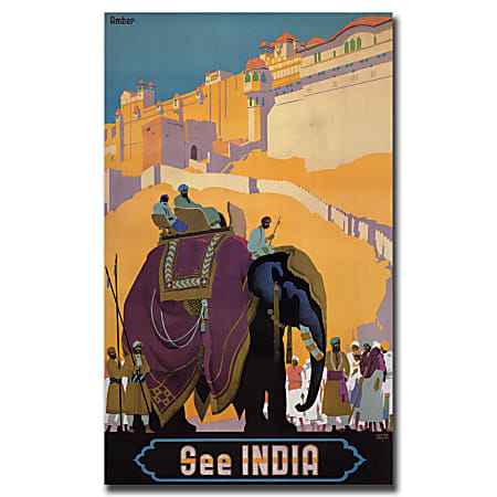Trademark Global See India Gallery-Wrapped Canvas Print By Anonymous, 24"H x 32"W