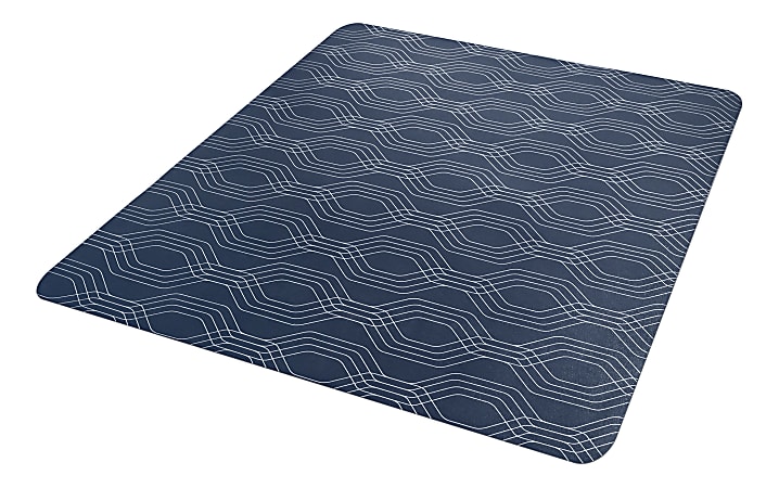 Realspace&reg; Decorative Vinyl Chair Mat For Low Carpet, 36" x 48", Geometric Nouveau
