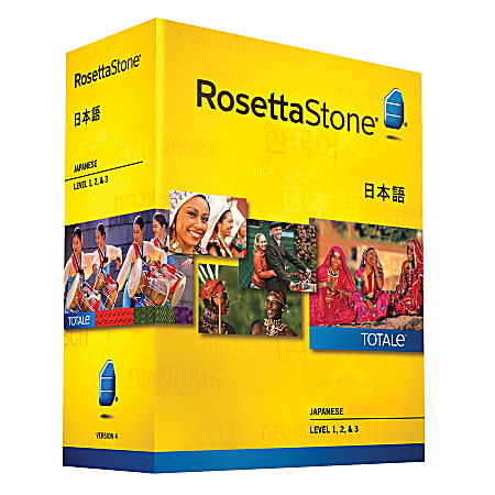 Rosetta Stone Japanese TOTALe V4 Levels 1 3 For PC Mac Traditional Disc