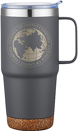 Custom Saratoga Powder Cork Bottom Mug, 24 Oz
