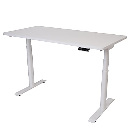 FlexiSpot E8 Electric 55"W Height-Adjustable Standing Desk, White