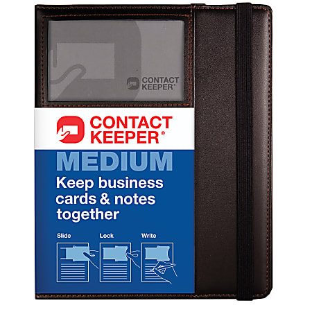 Contact Keeper, 7 1/2"H x 6 1/4"W x 1 1/2"D, Medium, Black