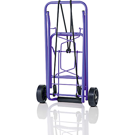 Conair Travel smart TS36 Folding Luggage Cart - 80 lb Capacity - 3.75" Caster Size - Steel - Purple