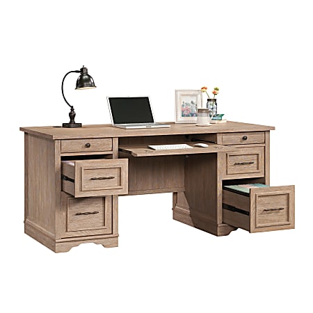 Sauder Rollingwood 66 W Double Pedestal Executive Computer Desk