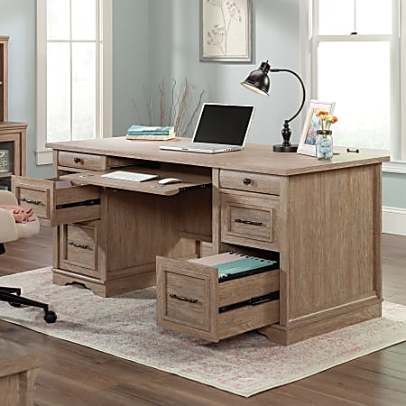 Sauder Rollingwood 66 W Double Pedestal Executive Computer Desk