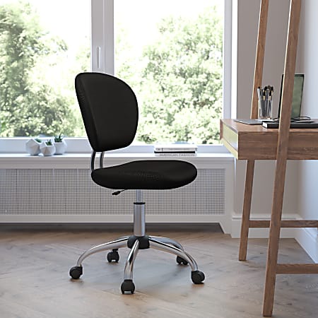 Flash Furniture Mesh Mid-Back Swivel Task Chair, Black/Silver
