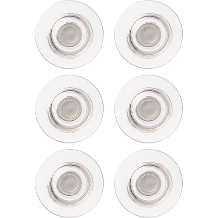 Quartet Glass Magnets - Large - 6 / Pack - Clear