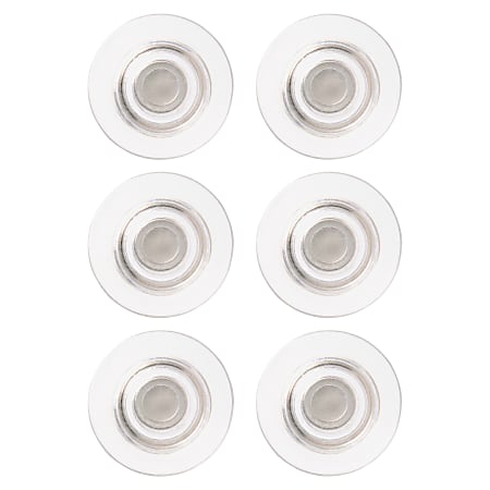 Quartet® Glass Magnets - Large - 6 / Pack - Clear