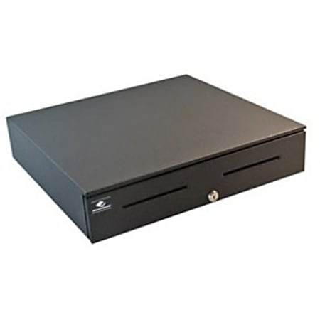 apg Legend Cash Drawer - USD 5 Bill - 5 Coin - 2 Media SlotPowered USB, - Steel - Black - 4.4" Height x 18" Width x 16.7" Depth