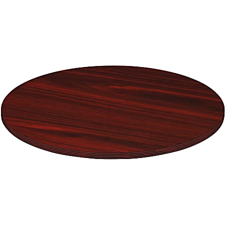 Lorell® Chateau Series Round Conference Table Top, 4'W, Mahogany