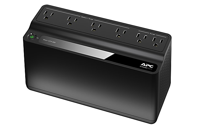 APC Back-UPS BE425M Battery Backup, 6 Outlet, 425VA/255W