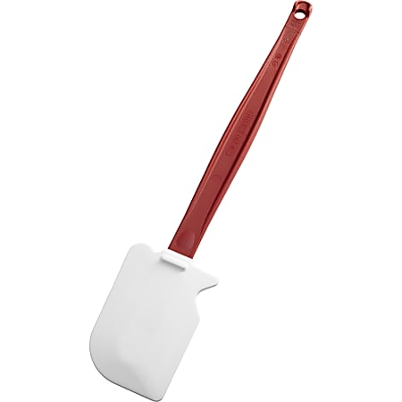 Rubbermaid Commercial 13-1/2" High Heat Scraper - Silicone Blade - Nylon Handle - Scratch Resistant, Flexible, Dishwasher Safe, Stain Resistant, Easy to Clean, Heat Resistant - Red