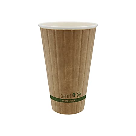 Compostable Coffee Cups - 16oz Eco-Friendly Paper Hot Cups