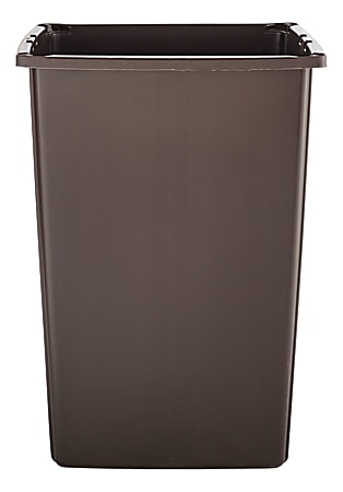 Rubbermaid® Glutton Rectangular Plastic Waste Container, 56 Gallons, 31 1/8"H x 25 1/2"W x 22 3/4"D, Brown