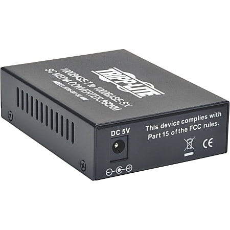 Tripp Lite SC Multimode Fiber Media Converter Gigabit 10/100/1000 RJ45 550M 850nm - 1 x Network (RJ-45) - 10/100/1000Base-T, 1000Base-SX - Desktop