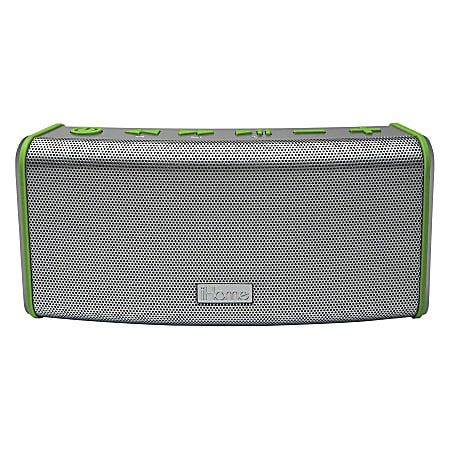 iHome iBT33 Speaker System - Wireless Speaker(s) - Portable - Battery Rechargeable - Gray, Green