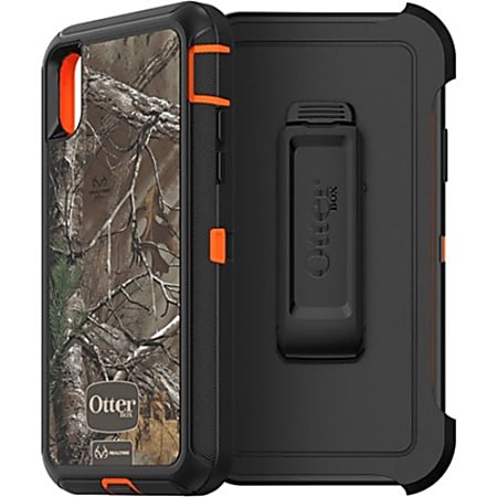 OtterBox Defender Carrying Case (Holster) iPhone X - Realtree Xtra - Wear Resistant Interior, Drop Proof Interior, Dust Resistant Port, Dirt Resistant Port, Bump Resistant Interior, Tear Resistant Interior, Impact Absorbing, Scratch Resistant Interior