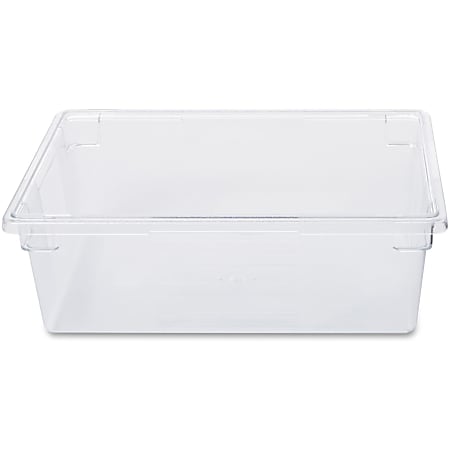 Rubbermaid Commercial 12.5-Gallon Food/Tote Box - Transporting, Storing - Dishwasher Safe - Clear - Plastic, Polycarbonate Body - 1 Each