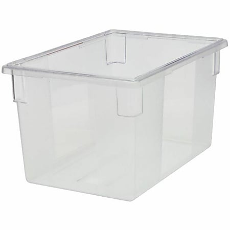 Rubbermaid Commercial 21.5-Gallon Food/Tote Box - Transporting, Storing - Dishwasher Safe - Clear - Plastic, Polycarbonate Body - 1 Each