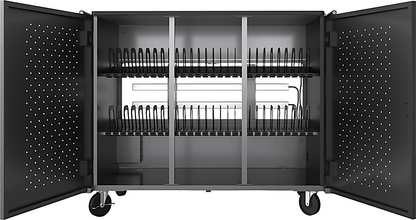 Balt® Odyssey High-Capacity Tablet Charging Cart, 40" x 50" x 24", Gray, 27706
