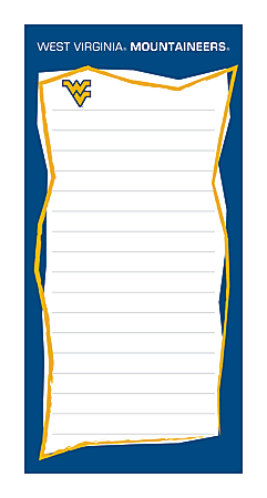 Markings by C.R. Gibson® Magnetic Listpad, 4 1/2" x 9 1/4", West Virginia Mountaineers