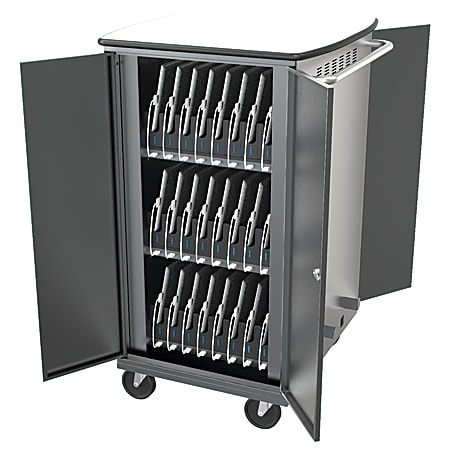 Balt® iTeach Steel High-Capacity Charge Cart, 40.25" x 20.25" x 27", Gray, 27695-4