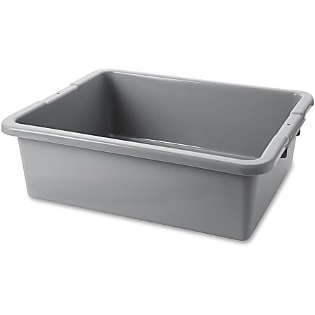 Rubbermaid Commercial Undivided Bus/Utility Box - Storing - Dishwasher Safe - Gray - Plastic Body - 1 Each