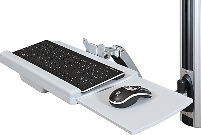 Balt® HG Workstation Wall Mount Kit, Base Unit, Monitor Arm And Keyboard Tray, 34.65" x 22.87" x 7.91", Gray, 66644