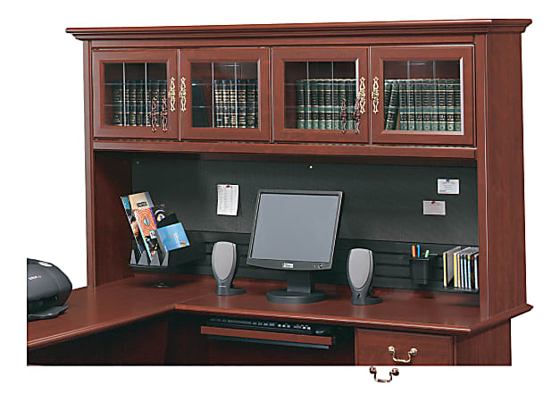 Sauder heritage hill credenza best sale hutch classic cherry
