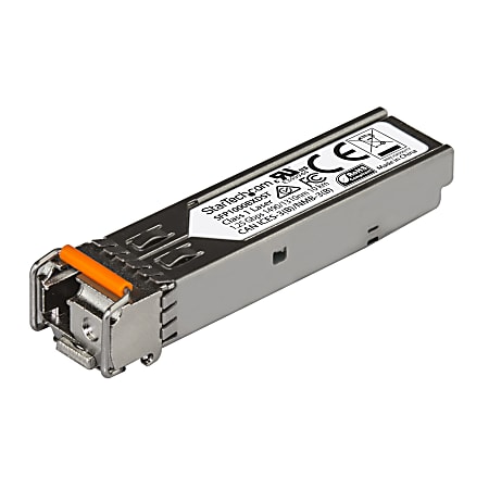 StarTech.com 1000BASE-BX MSA Compliant Downstream SFP Module - LC Connector - Fiber SFP Transceiver - Lifetime Warranty - 1 Gbps - Max. Transfer Distance 10 km (6.2 mi) - 1000BASE-BX fiber transceiver adds reliable 1Gb over fiber