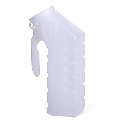 Medline Supreme Urinals, Male, 32 Oz, Clear, Case Of 6