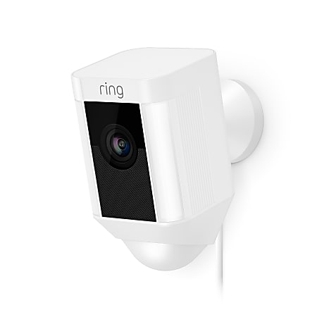 Ring Spotlight Cam Wired Security Camera, White