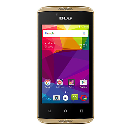 BLU Energy Diamond Mini Cell Phone, Gold, PBN201051