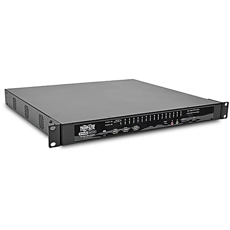 Tripp Lite 32-Port KVM Switch Cat5 Over IP 1 Local 4 Remote User 1U TAA GSA - 32 Computer(s) - 1 Local User(s) - 4 Remote User(s) - UXGA - 1600 x 1200 - 2 x PS/2 Port - 2 x USB - 1U - TAA Compliant