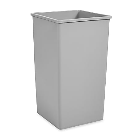 Rubbermaid Commercial 50-Gallon Square Container - 50 gal Capacity - Square - Crack Resistant, Durable, Compact, Rugged - 34.3" Height x 19.5" Width x 19.5" Depth - Plastic - Gray - 1 Each