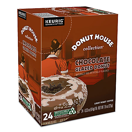 Donut House® Single-Serve Coffee K-Cup®, Chocolate Glazed Donut, Carton Of 24