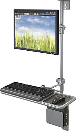 Balt® Economy Workstation Wall Mount, 51.25" x 25.63" x 31", Black, 90377
