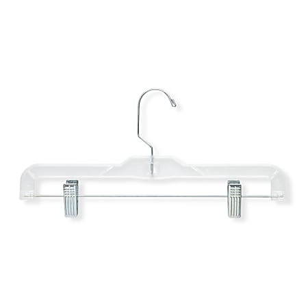 Honey-Can-Do Crystal-Patterned Bottom Hangers, Clear, Pack Of 12