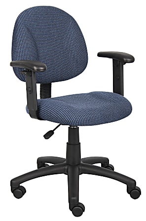 Boss Office Products Posture Mid-Back Task Chair, Black/Blue