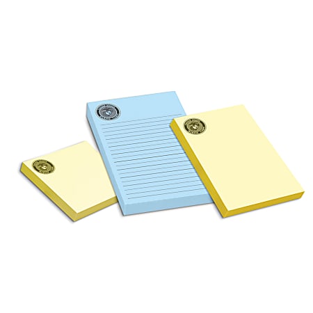 USMC Self-Stick Notes, 4" x 6", Yellow, 100 Sheets Per Pad, Pack Of 8 Pads