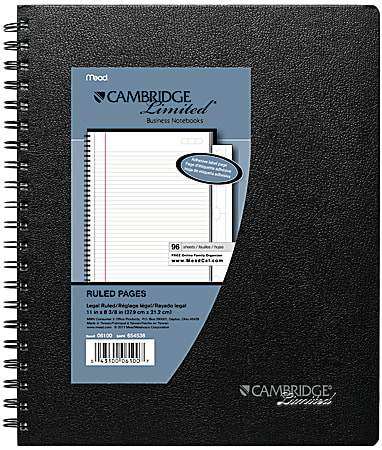 Cambridge® Limited® Business Notebook, 8 1/2" x 11",