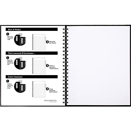 Cambridge Large Meeting Notes Notebook, 8.5 x 11, Black or Gold (591 –  Ramrock School & Office Supplies