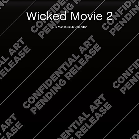 2026 DateWorks Wall Calendar, 12" x 12", Wicked For Good, January To December, 264049OD