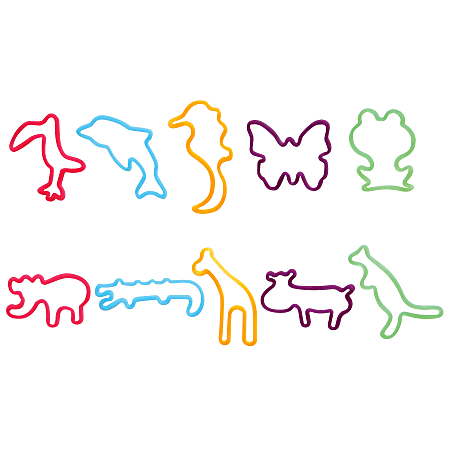 Rubber bands in the shape of animals outlet