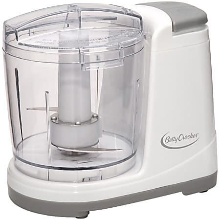 Betty Crocker Food Chopper - 3 Cup (Capacity) - 24 fl oz (Capacity) - 135 W - White